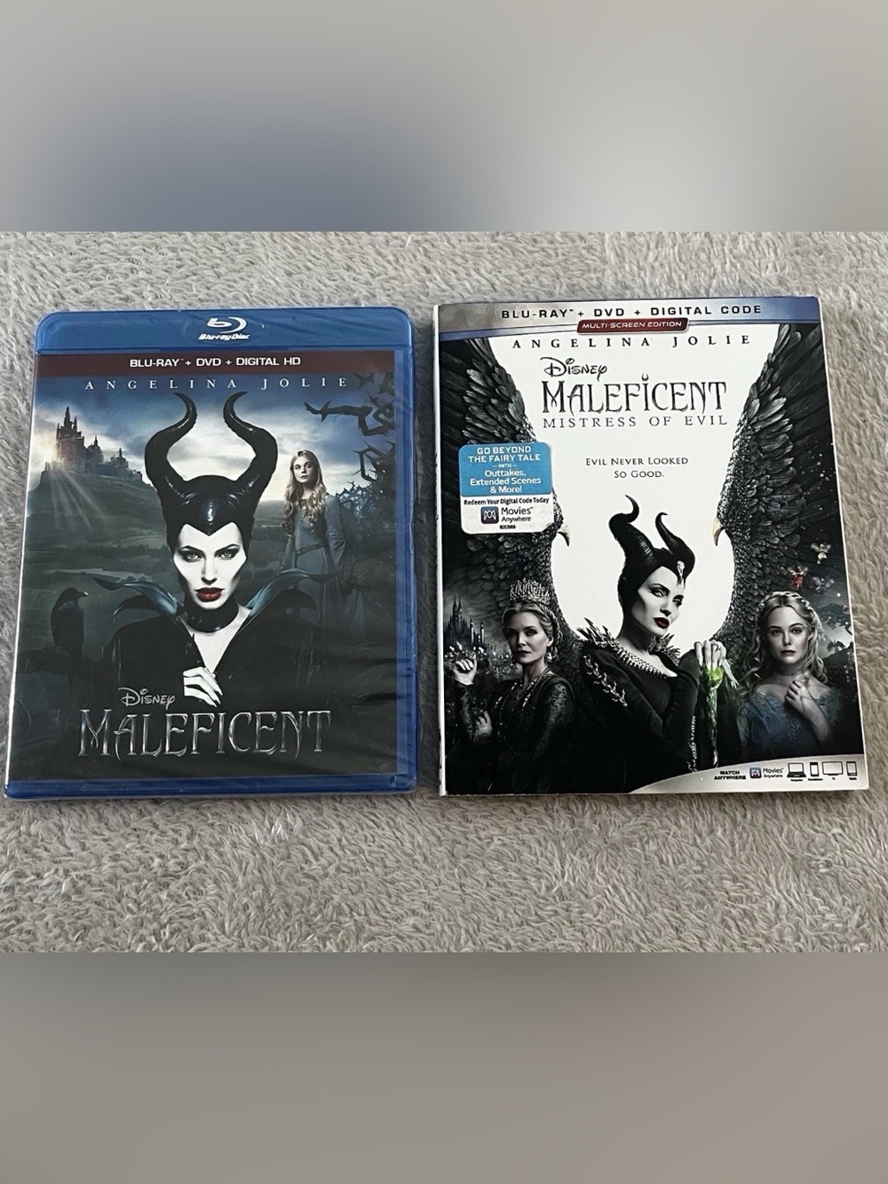 NEW Sealed Maleficent & Maleficent Mistress Of Evil (Blu-Ray)